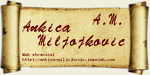 Ankica Miljojković vizit kartica